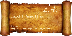 Leicht Angelina névjegykártya